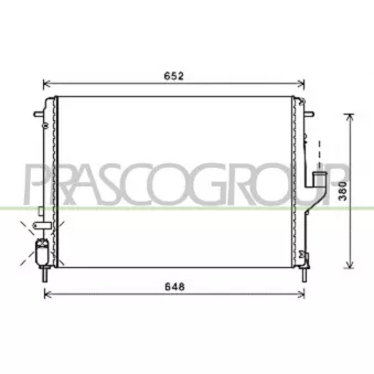 PRASCO DA220R006 - Radiateur, refroidissement du moteur