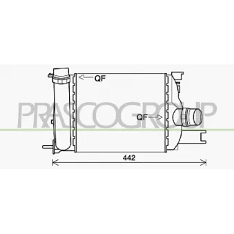 PRASCO DA226N001 - Intercooler, échangeur