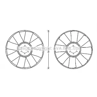 PRASCO DFB064 - Roue du souffleur, refroidissementdu moteur