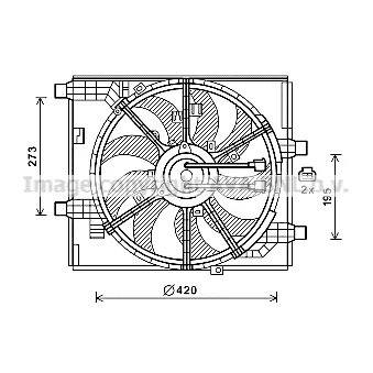 PRASCO DN7531 - Ventilateur, refroidissement du moteur