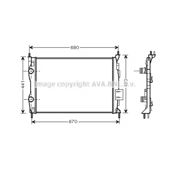 PRASCO DNA2278 - Radiateur, refroidissement du moteur