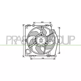Ventilateur, refroidissement du moteur PRASCO DS011F001 pour RENAULT CLIO 1.5 dCi - 75cv