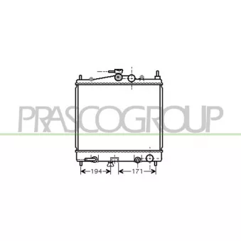 PRASCO DS011R005 - Radiateur, refroidissement du moteur