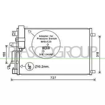 Condenseur, climatisation PRASCO OEM 92100JD71A