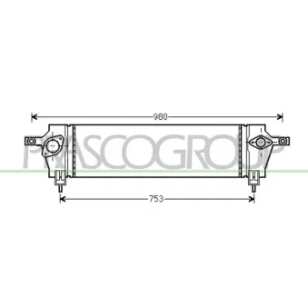 Intercooler, échangeur PRASCO OEM 14461JD50A