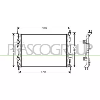 Radiateur, refroidissement du moteur PRASCO OEM 21400JD000