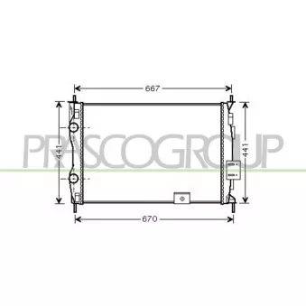 PRASCO DS710R002 - Radiateur, refroidissement du moteur