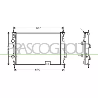 Radiateur, refroidissement du moteur PRASCO OEM 21400JD900