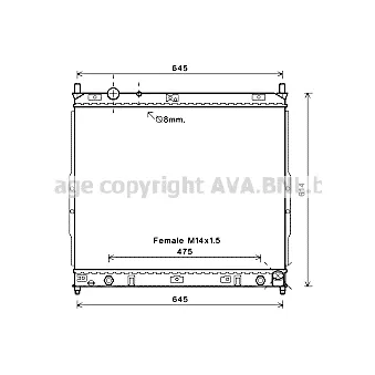 PRASCO DW2121 - Radiateur, refroidissement du moteur