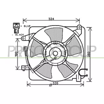 Ventilateur, refroidissement du moteur PRASCO DW324F001