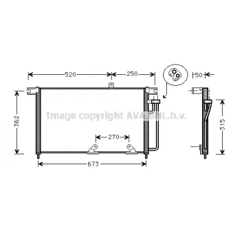 Condenseur, climatisation PRASCO [DW5033]