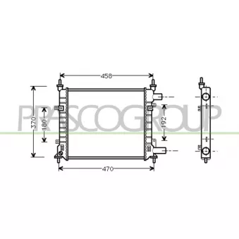 Radiateur, refroidissement du moteur PRASCO OEM XS5H8005EA