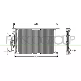 Condenseur, climatisation PRASCO FD050C002 pour FORD FIESTA 1.8 D - 60cv