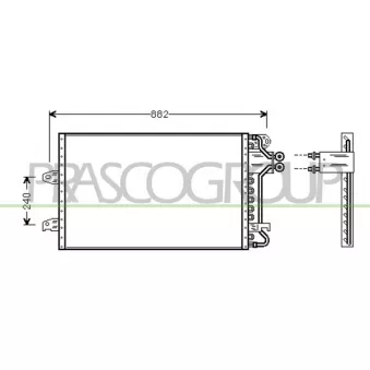 PRASCO FD076C003 - Condenseur, climatisation