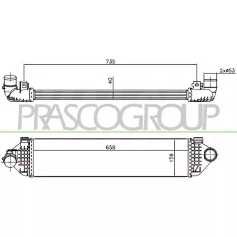 PRASCO FD079N001 - Intercooler, échangeur