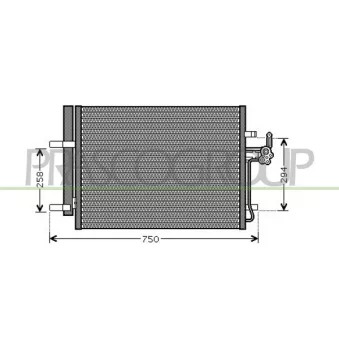 Condenseur, climatisation PRASCO FD110C002 pour FORD MONDEO 1.6 TDCi - 115cv