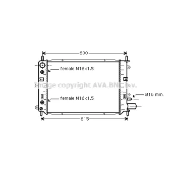 PRASCO FD2153 - Radiateur, refroidissement du moteur
