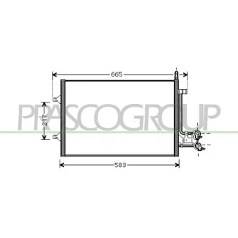 Condenseur, climatisation PRASCO FD340C002 pour FORD FIESTA 1.6 TDCi - 90cv