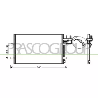 Condenseur, climatisation PRASCO FD422C001 pour FORD FOCUS 2.0 - 145cv