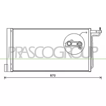 Condenseur, climatisation PRASCO FD428C001 pour FORD FOCUS 1.6 LPG - 117cv
