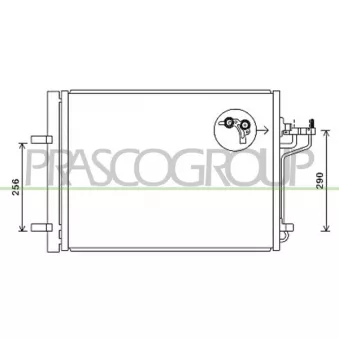 Condenseur, climatisation PRASCO FD428C003 pour FORD C-MAX 1.6 EcoBoost - 150cv