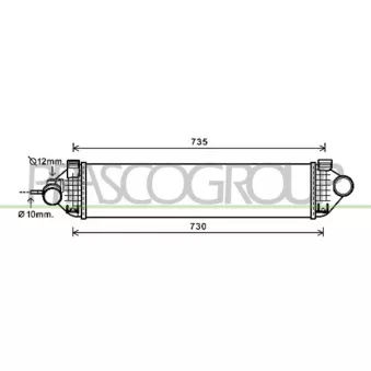 PRASCO FD719N003 - Intercooler, échangeur