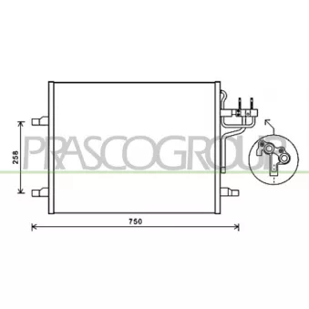 Condenseur, climatisation PRASCO FD802C001