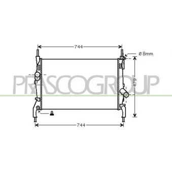 Radiateur, refroidissement du moteur PRASCO FD912R003 pour FORD TRANSIT 2.3 16V CNG RWD - 136cv