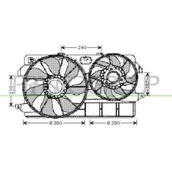 Ventilateur, refroidissement du moteur PRASCO FD930F001