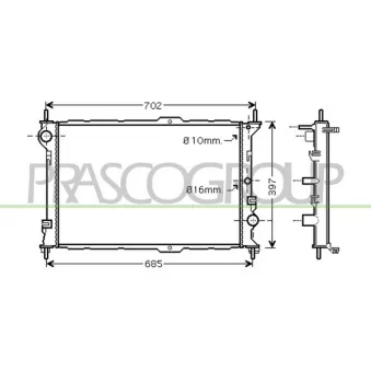 Radiateur, refroidissement du moteur PRASCO OEM 4367089