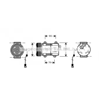 PRASCO FDK160 - Compresseur, climatisation