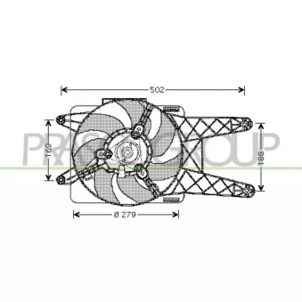 Ventilateur, refroidissement du moteur PRASCO OEM 46789792