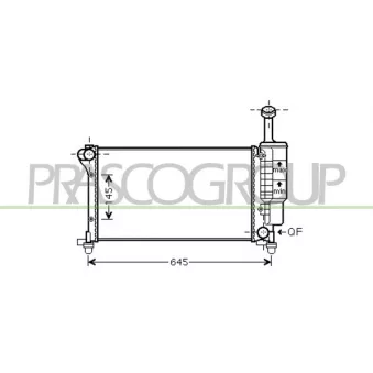 Radiateur, refroidissement du moteur AVA QUALITY COOLING FTA2335