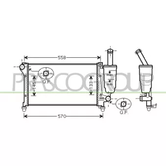 Radiateur, refroidissement du moteur PRASCO OEM 46798741