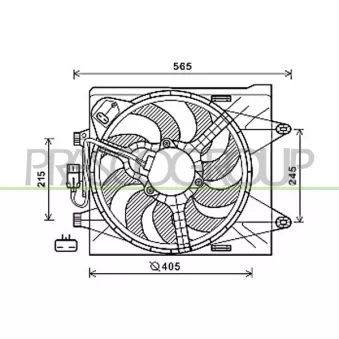 Ventilateur, refroidissement du moteur AVA QUALITY COOLING FT7604