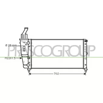 Radiateur, refroidissement du moteur PRASCO OEM 46527489