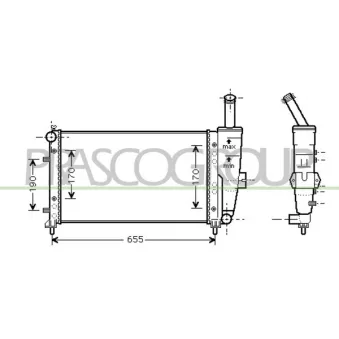 PRASCO FT133R009 - Radiateur, refroidissement du moteur