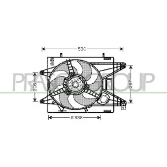 Ventilateur, refroidissement du moteur PRASCO FT137F001