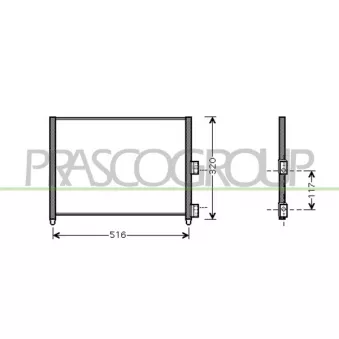 PRASCO FT340C003 - Condenseur, climatisation