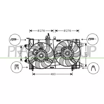 Ventilateur, refroidissement du moteur PRASCO OEM 51708726