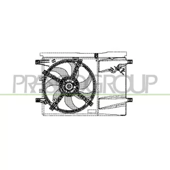 Ventilateur, refroidissement du moteur PRASCO FT342F005 pour OPEL CORSA 1.4 LPG - 90cv