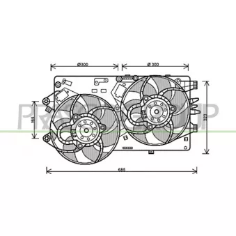 Ventilateur, refroidissement du moteur PRASCO FT342F007
