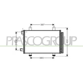 PRASCO FT360C001 - Condenseur, climatisation
