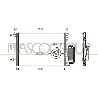 Condenseur, climatisation PRASCO FT520C001 pour OPEL VECTRA 2.2 Direct - 155cv