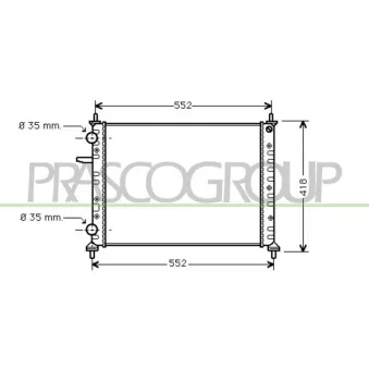 PRASCO FT715R003 - Radiateur, refroidissement du moteur