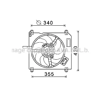 Ventilateur, refroidissement du moteur PRASCO [FT7572]