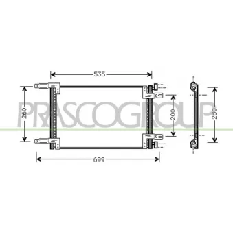 Condenseur, climatisation PRASCO OEM 46736891 Condenseur, climatisation PRASCO OEM 46736891