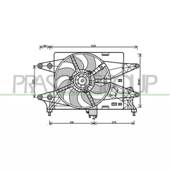 Ventilateur, refroidissement du moteur PRASCO FT909F002