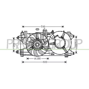 Ventilateur, refroidissement du moteur PRASCO OEM 51718487