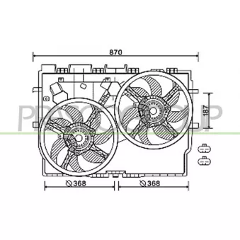 PRASCO FT930F001 - Ventilateur, refroidissement du moteur